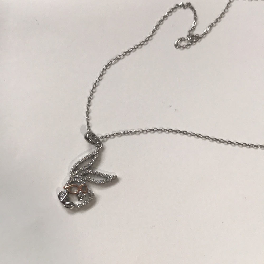 NWT Charmed aroma looney tunes 925 silver bunny necklace - Picture 4 of 5